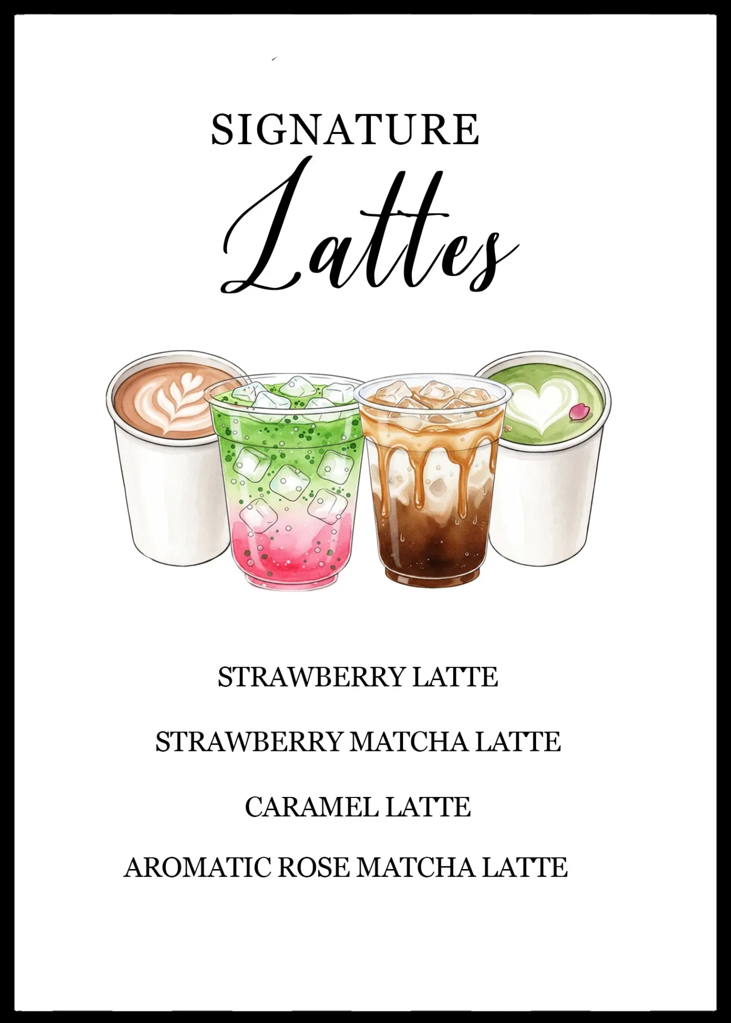 Custom signature coffee and matcha by Craft Coffee Catering Custom signature coffee and matcha by Craft Coffee Catering