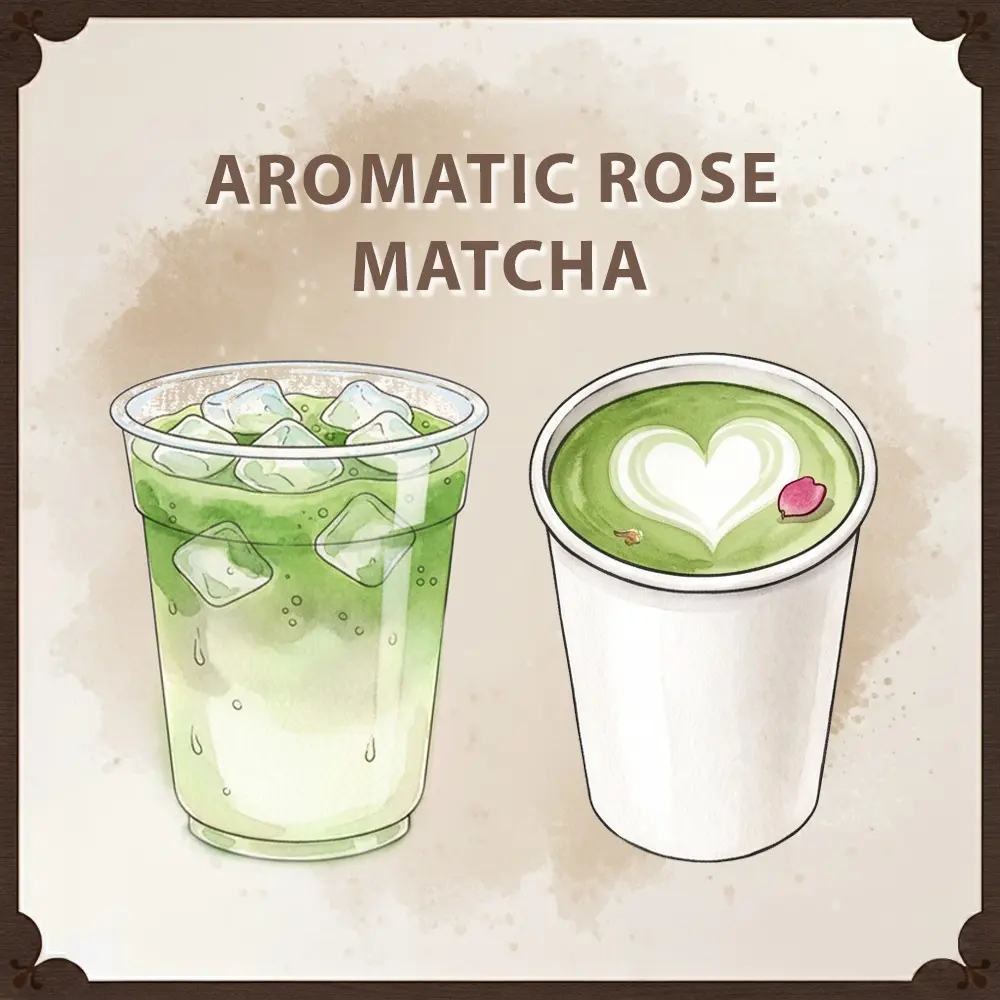 Iced rose matcha tea for luxury corporate event in LA Iced rose matcha tea for luxury corporate event in LA