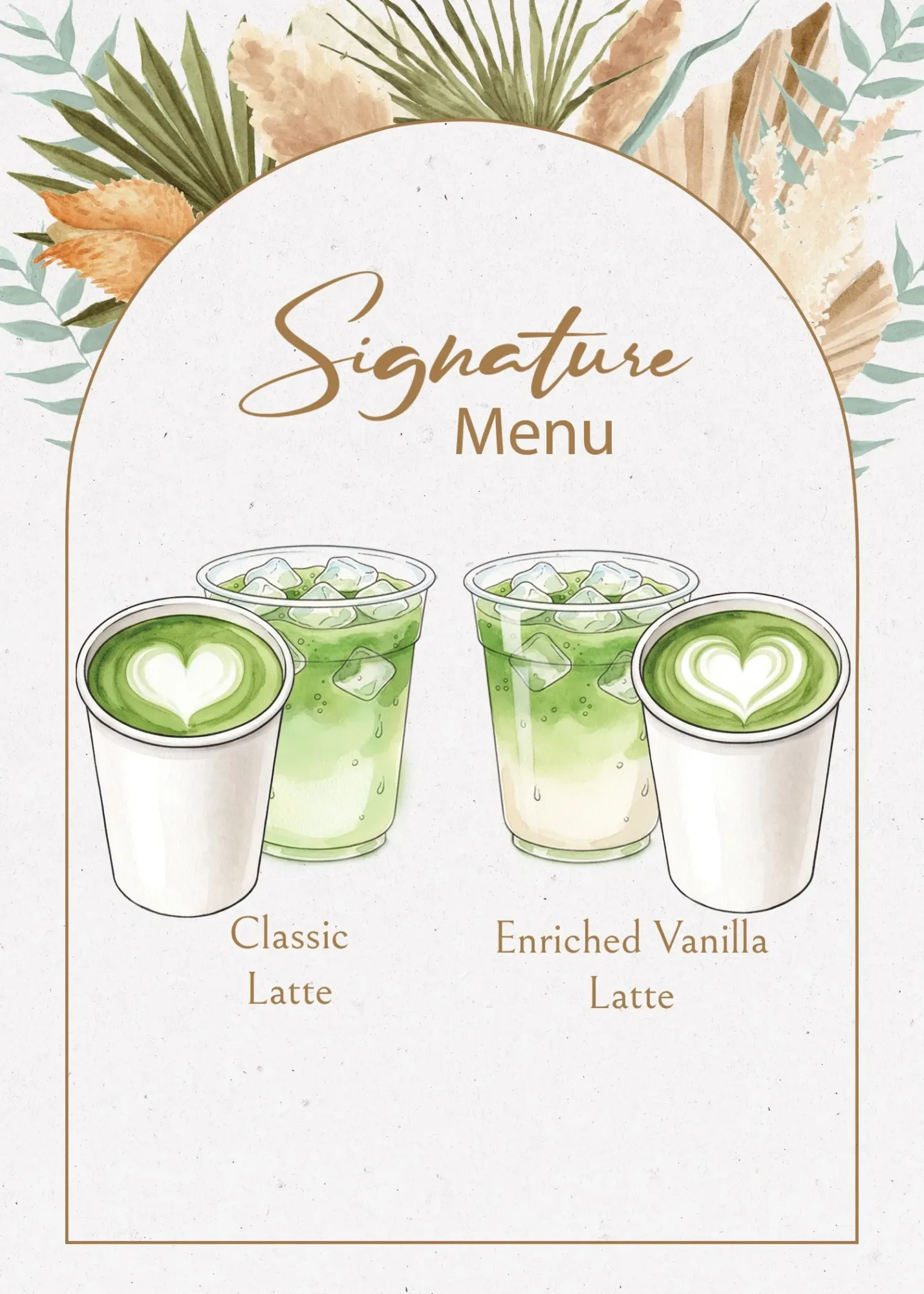 Personalized Matcha menu for events Personalized Matcha menu for events